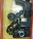 Pentax Auto 110 Af 130P Flash Winder +50MM +24MM +18MM +coa +box -untested. Fixed Price $210.84.