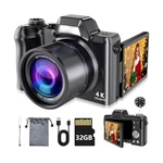 4K Digital Camera For Photography & Vlogging, 56MP Point And Shoot Ca.... Fixed Price $81.63.