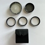 3 Gemini Close Up Lenses & Hoya Polarizer 49 Mm Filter With Case Lot. Fixed Price $15.00.