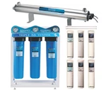 110W Uv Whole House Water System 24GPM Triple Big Blue W/ Extra. Fixed Price $1199.00.