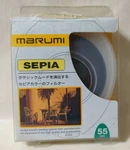 Marumi 55MM Sepia Color Filter Unused With Box Photography Accessory. Fixed Price $73.99.