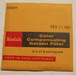 Kodak Wratten Gelatin Filter NO.CC40Y 3" Or 7.6CM Square. Fixed Price $6.53.