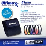 Ultimaxx 49MM Gradual Color Filter Kit 6-PIECE Set Orange Blue Grey Purple. Fixed Price $18.90.