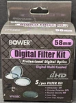 Bower 58MM Digital Kit With ND4/CIRCULAR Polarizer/uv Filters VFK58C. Fixed Price $12.99.