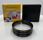 Promaster 58MM Closeup Camera Lens Set +1+2+4 In Case -- 3. Fixed Price $8.99.