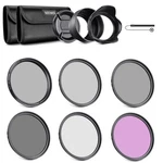 Neewer 52MM Dslr Filter Kit Uv Cpl Fld ND2 ND8 ND4 With Lens Hoods Pouch. Fixed Price $27.81.