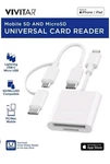 Vivitar Mobile And Microsd Universal Card Reader White MOV4016 C1-6. Fixed Price $7.00.