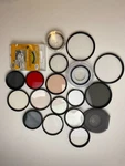 Collection Of 18 Misc. Camera Filters B+w, Olympus, Hoya, Vivitar, Etc. (151). Fixed Price $64.00.