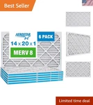 Superior 6-PACK Pleated Air Filters Merv 8 For Fresh, Clean Home Environment. Fixed Price $62.99.