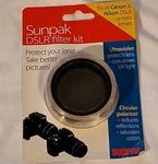 Sunpak Dslr Filter Kit Uv/circular Polarizer Fits Canon 58MM And Nikon 52MM. Fixed Price $15.99.