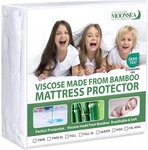 Waterproof Mattress Protector Twin, Breathable Bamboo Cover, Skin Friendly, 14". Fixed Price $14.67.