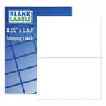Half Sheet Self Adhesive Shipping Labels 8.5" X 5.5" Blank Brand Usa Made. Fixed Price $3906.10.