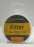 Promaster Digital Hd Filter 55MM ND64X (1.8) Code 8625. Fixed Price $14.50.