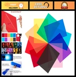 10 Pack Color Gel Filter Sheets - Transparent Lighting Film For Photog. Fixed Price $14.99.