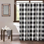 Holiday Buffalo Check Shower Curtain, 72, Black And White. Fixed Price $21.90.
