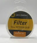 Promaster Digital Hd Filter 52MM ND1000X (3.0) Code 8583. Fixed Price $14.50.