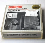Sunpak Red #25 Glass Lens Filter 25A Black & White Film Japan. Fixed Price $14.00.