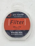 Promaster 58MM Uv Digital Hgx Lens Filter Clear Repellamax Camera Made In Japan. Fixed Price $19.99.