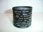 Lot Of 10 52MM Size Lens Filters Skylight, Uv As Is #6611. Fixed Price $18.40.