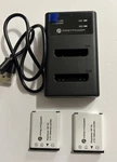 Firstpower NP-45 Battery 2-PACK + Dual Usb Charger Fuji Camera X-A1 X-T1 Nwob. Fixed Price $16.99.