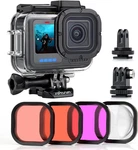 Soonsun Waterproof Case With Dive Filters For Gopro Hero 13/12 11/10 9 Black. Fixed Price $42.95.