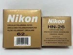 Genuine Nikon Circular Polarizing 62MM Filter & HN-26 Screw-in Lens Hood Combo. Fixed Price $34.99.