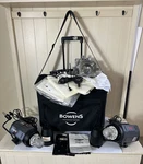 Pair Bowens Esprit BW-2062 500 Studio Flash Head Grey + Carrying Case Set. Fixed Price $260.00.