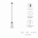 Modway Aspire Metal And Fabric Pendant Light White Bronze Finish. Fixed Price $49.85.