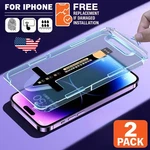 2X For Iphone 16 Pro Max 15 14 13 12 Hd Tempered Glass With Auto Alignment Tool. Fixed Price $7.72.