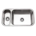 Houzer EHD-3118-1 Elite 31" Undermount 80/20 Double Bowl Kitchen Sink & Strainer. Fixed Price $294.23.