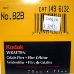 New No. 82B Kodak Wratten Gelatin Filter 75MM X Catalog #1496132. Fixed Price $29.99.