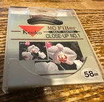 Kenko Mc Close-up Filter No. +1 Diopter 58MM Made In Japan W/ Box. Fixed Price $6.00.