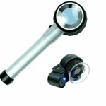 High Quality 10X Optical Glass Lighted Magnifier 45X Jewelers Loupe With Led Uv. Fixed Price $14.99.
