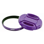 Vivitar 55MM Uv Filter And Snap-on Lens Cap, Purple. Fixed Price $12.99.