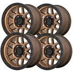 (set Of 4) Kmc KM544 Mesa 17X9 8X6.5" +18MM Bronze Wheels Rims 17" Inch. Fixed Price $1480.00.