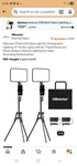 Ubeesize Home Studio 2 Pack Led Video Kit, Photography, 13" Lights. Fixed Price $43.99.