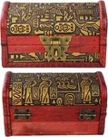 Wood Leather Treasure Chest Box Jewelry Storage Vintage Case Holder For Desk. Fixed Price $16.57.
