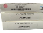 Schneider Optics 4X4" White Frost 1/4, 1/2 & Diffusion Set - 3. Fixed Price $650.00.