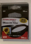 Precision 58MM Uv Filter. Fixed Price $9.00.