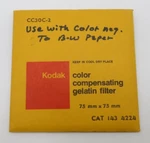 Kodak Color Compensating Gelatin Filter 75MM X Square CC30C-2 Cat 143 4224. Fixed Price $9.99.