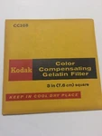 CC20B, 75MM Square Kodak Wratten 3" Gelatin Filter. Fixed Price $9.99.