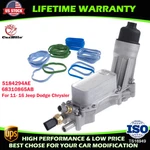 Aluminum Oil Cooler Filter Housing Fits For 2011-2016 Jeep Dodge Chrysler New. Fixed Price $91.99.