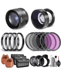 Neewer 58MM Lens And Filter Set: Wide ANGLE/2.2X Telephoto Additional For 1. Fixed Price $58.75.