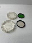 2 Tiffen Filters: 55MM 11 #1 Green Glass Color Conversion Lens, A1. Fixed Price $20.00.