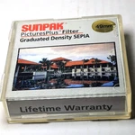 Graduated Density Sepia Color Glass Lens Filter Coated Japan Sunpak. Fixed Price $14.99.