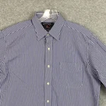 American Living Shirt Mens 15.5 34/35 Blue White Striped Long Sleeve Button Up. Fixed Price $12.26.