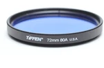 Tiffen 72MM 80A Blue Color Glass Filter. Fixed Price $17.99.