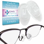 Gms Optical Push In Silicone Nose Pads For Glasses 15MM Medium, 8.2MM Wide .... Fixed Price $15.56.
