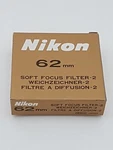 Nikon Soft Focus FILTER-2 62MM. Fixed Price $54.00.
