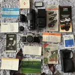 Vintage Canon AE-1 With Two Lenses, Flash, Original Literature And Lots More!. Fixed Price $271.68.